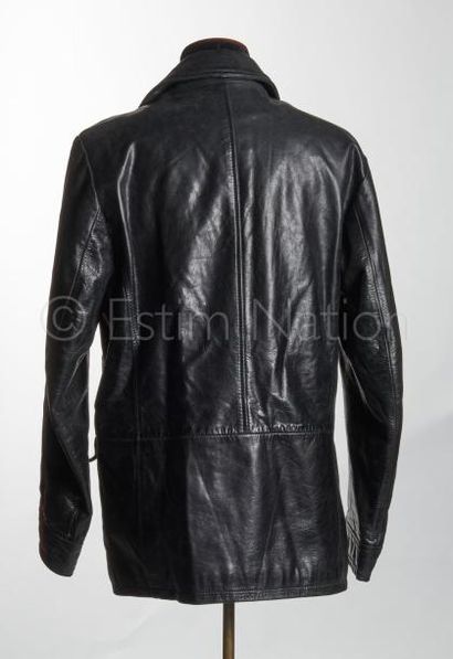 REDSKINS POUR HOMME VESTE en cuir de vachette noir doublée, trois poches dont une...