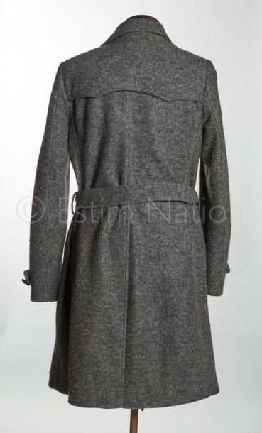 ALICE SAN DIEGO MANTEAU pour homme en lainage chiné gris d' inspiration trench-coat,...