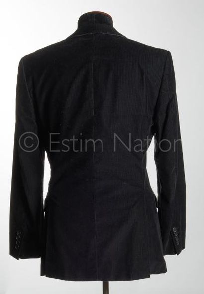 ESPRIT COSTUME pour homme en velours de coton côtelé noir (T 46)
