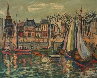 Louis CAZALS (1912-1995) "Le port de Honfleur"


Huile sur toile signée et datée...