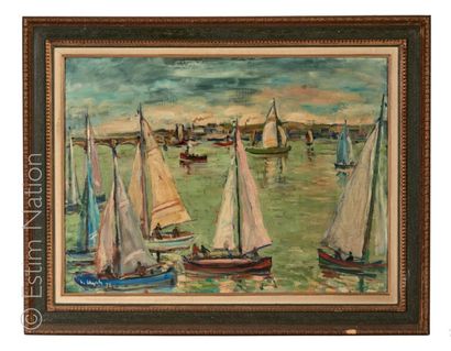 Louis CAZALS (1912-1995) "Argenteuil, voiliers sur la seine"


Huile sur toile signée...