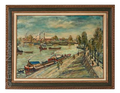 Louis CAZALS (1912-1995) "Mantes-la-Jolie, bords de Seine"


Huile sur toile signée...