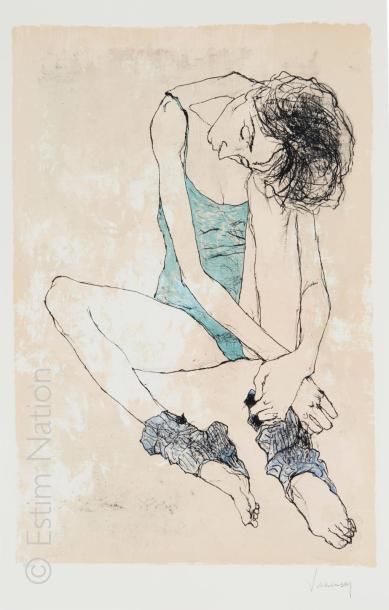 Jean JANSEM (1920 – 2013) Danseur au repos.

Lithographie en couleurs sur vélin signée...