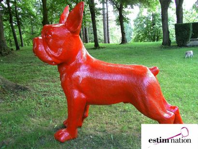 WILLIAM SWEETLOVE (1949) "Cloned French Bulldog"
Importante sculpture en résine peinte...