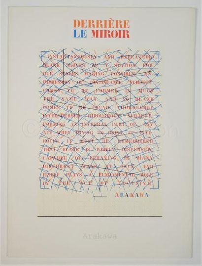 DERRIERE LE MIROIR N° 252 - ARAKAWA - 1982 Texte de Madeleine Gins, 1 lithographie...