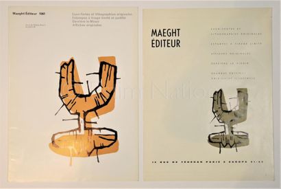 EDITIONS MAEGHT Ensemble de 2 catalogues des éditions Maeght. 


Quelques plis un...