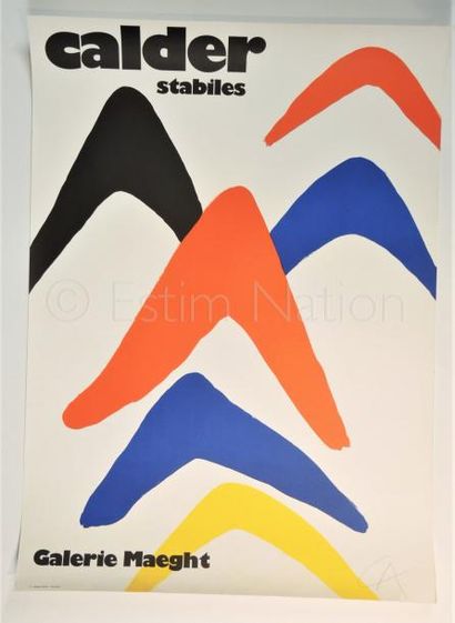 CALDER Alexander (1898 – 1986) & GALERIE MAEGHT Affiche pour l’exposition Stabiles,...