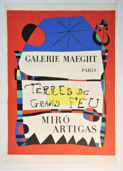 JOAN MIRO (1893 – 1983) & GALERIE MAEGHT TERRES DE GRAND FEU, Miro Artigas galerie...