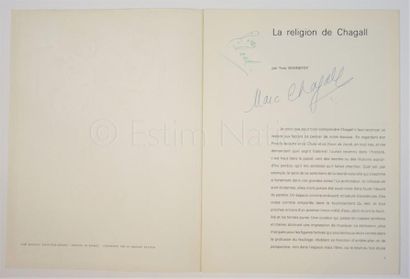 DERRIERE LE MIROIR N° 132 - CHAGALL - 1962 - SIGNÉ Texte de Yves Bonnefoy . 20 p....