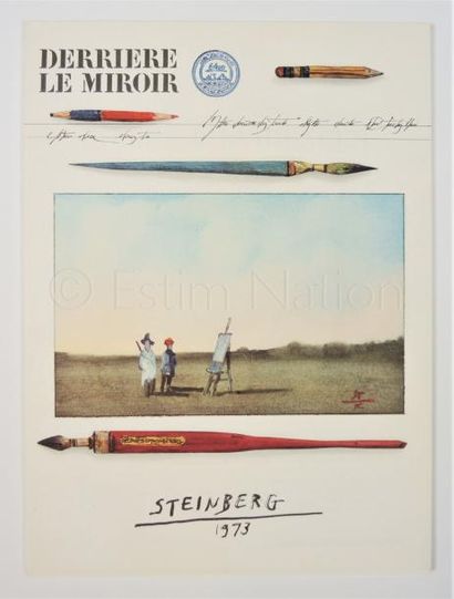 DERRIERE LE MIROIR - N°-205 - STEINBERG - 1973 Texte de H. Damisch illustré de 3...
