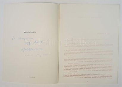 DERRIERE LE MIROIR N° 223 - ARAKAWA - 1977 - SIGNÉ Texte de Madeleine H. Gins, 23p,...