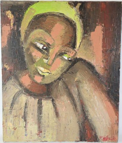 ANONYME "Portrait de femme au turban"


Huile sur toile au couteau, signature en...