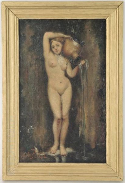 PILLE. L. "Copie de la Source d'après Ingres - Femme nue"


Huile sur toile, signé...