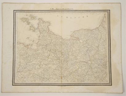 CARTE GEOGRAPHIQUE [NORMANDIE],carte imprimée en 1830, tirée de l'atlas de Van der...