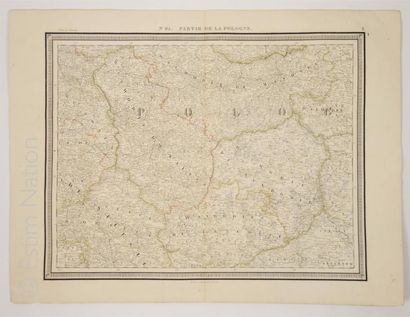 CARTE GEOGRAPHIQUE [POLOGNE],région de Varsovie,carte imprimée en 1830, tirée de...