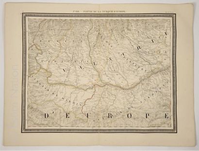 CARTE GEOGRAPHIQUE [TURQUIE],région de la Valachie,carte imprimée en 1830, tirée...