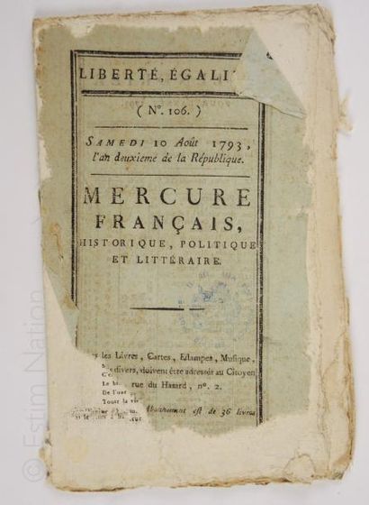 [CORSE] 'Mercure français n°106'' daté du 10 août 1793.Page 285:Par ''consulte''...