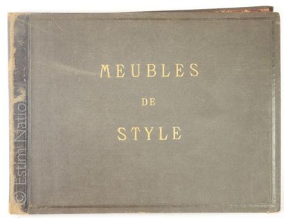 ART DECORATIF "Meubles de style",recueil de 17 aquarelles originales non signées,finement...