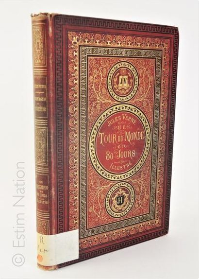 Verne Jules "Le tour du monde en 80 jours",Paris,Hetzel,in-8,cartonnage de l'éditeur...