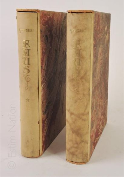 J. W. Von GOETHE "FAUST". Deux volumes brochés sous emboitage, Union latine d'édition...