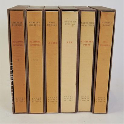 LITTÉRATURE Ensemble de 6 volumes d'ouvrages de Littérature (Dickens, Kipling...),...