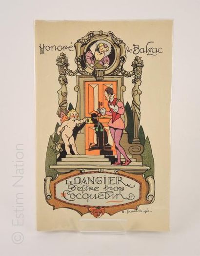 BALZAC Honoré de 'Le danger d'être trop Coquelin'',illustrations de Grand-Aigle,Paris,Kieffer,sans...