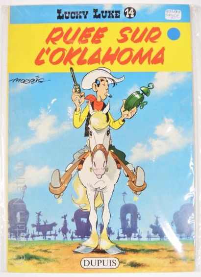 MORRIS Lucky Luke, Ruée sur l'Oklahoma T14 - Dupuis,1964 - rééd. dos jaune - TBE