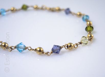 Bracelet Bracelet articulé en or jaune 18K (750/°°) alternant des perles en or et...