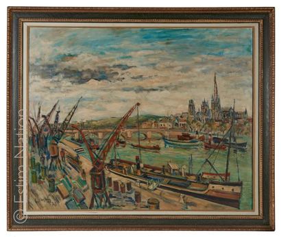 Louis CAZALS (1912-1995) "Rouen, la Seine et la cathédrale"


Huile sur toile signée...