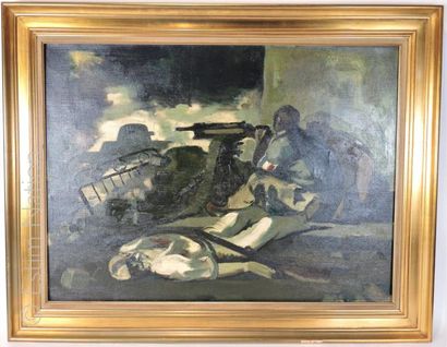 FONTANAROSA Lucien (1912-1975) "Scène de guerre"
Huile sur toile signée en haut à...