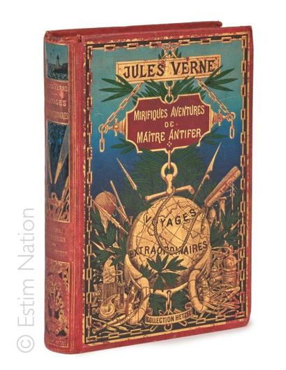 JULES VERNE - HETZEL "Voyages extraordinaires'' - Cartonnage HETZEL, ''au globe doré...