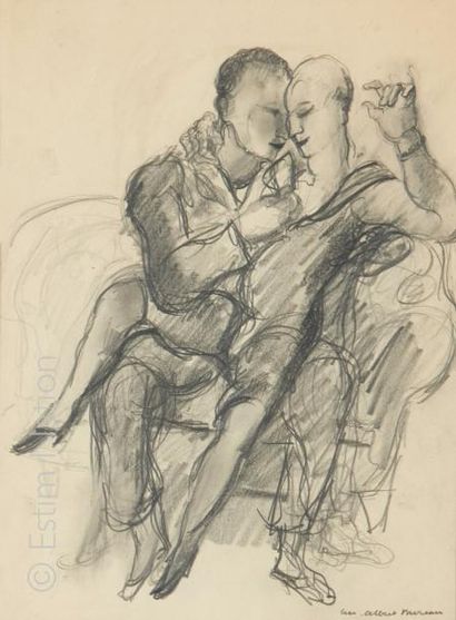 Luc Albert MOREAU (1882-1948) « Scène de maison close »


Dessin graphite sur papier...