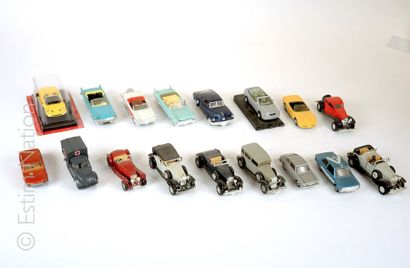 LOT DE VEHICULES MINIATURES 17 véhicules miniatures de marques diverses, certaines...