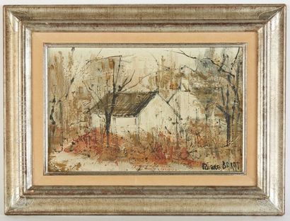 Pierre BARAT (Né en 1935) "Maison dans les bois"


Huile sur toile signée en bas...