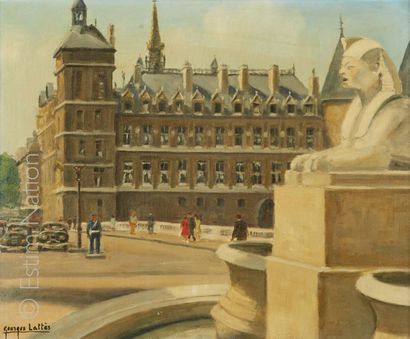 Georges LATTES "Vue de la Conciergerie depuis la fontaine du Châtelet"


Huile sur...