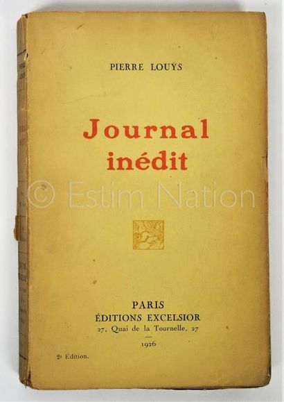 LOUYS, Pierre (1870-1925) LOUŸS, Pierre (1870-1925)


Journal inédit - Paris - Editions...