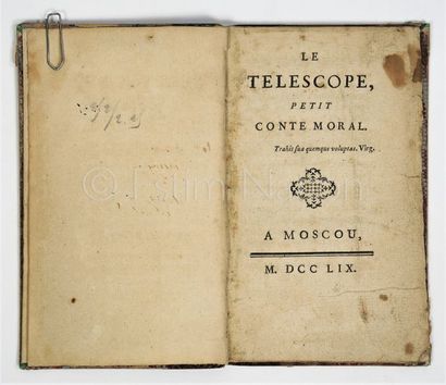 ANONYME ANONYME


Le télescope - Petit conte moral - A Moscou, 1759 - édition originale...