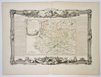 PICARDIE-ARTOIS, CARTE GEOGRAPHIQUE XVIIIe SIECLE MACLOT et DESNOS, "Atlas général,...