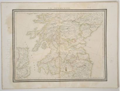 ECOSSE, PARTIE SUD Carte imprimée en 1830, tirée de l'atlas de Van der Maelen, géographe...