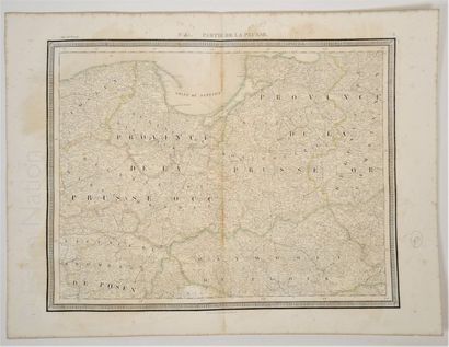 PRUSSE, REGION DE DANTZIG Carte imprimée en 1830, tirée de l'atlas de Van der Maelen,...