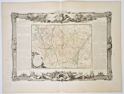 LORRAINE, CARTE GEOGRAPHIQUE XVIIIe SIECLE MACLOT et DESNOS, "Atlas général, méthodique...