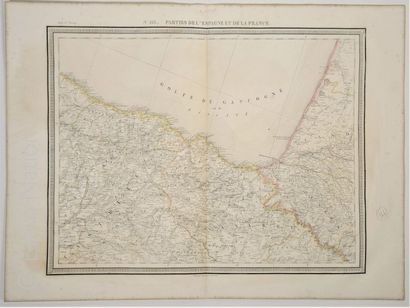 pays basque, partie française et espagnole Carte imprimée en 1830, tirée de l'atlas...