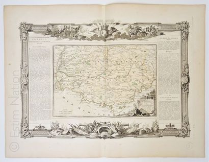PROVENCE, CARTE GEOGRAPHIQUE XVIIIe SIECLE