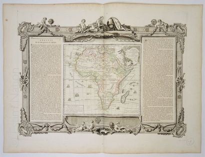 CONTINENT AFRICAIN, CARTE GEOGRAPHIQUE XVIIIe SIECLE