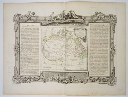 PARTIE NORD DE L'AFRIQUE, CARTE GEOGRAPHIQUE XVIIIe SIECLE MACLOT et DESNOS, "Atlas...