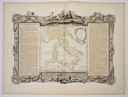 ITALIE, , CARTE GEOGRAPHIQUE XVIIIe SIECLE MACLOT et DESNOS, "Atlas général, méthodique...