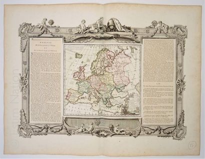 CONTINENT EUROPEEN, CARTE GEOGRAPHIQUE XVIIIe SIECLE MACLOT et DESNOS, "Atlas général,...