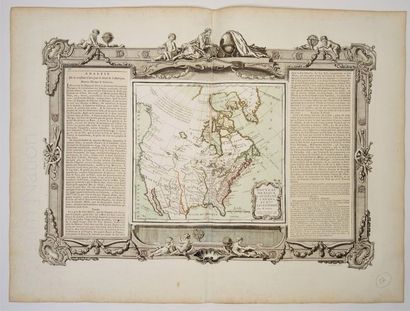 MEXIQUE-LOUISIANE, CARTE GEOGRAPHIQUE XVIIIe SIECLE MACLOT et DESNOS, "Atlas général,...