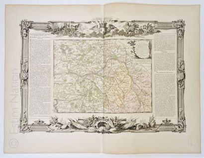 POITOU-BERRY, CARTE GEOGRAPHIQUE XVIIIe SIECLE MACLOT et DESNOS, "Atlas général,...