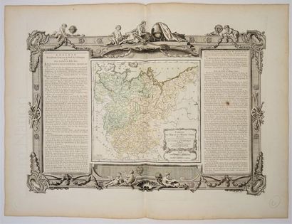 HAUTE et BASSE SAXE, CARTE GEOGRAPHIQUE XVIIIe SIECLE MACLOT et DESNOS, "Atlas général,...